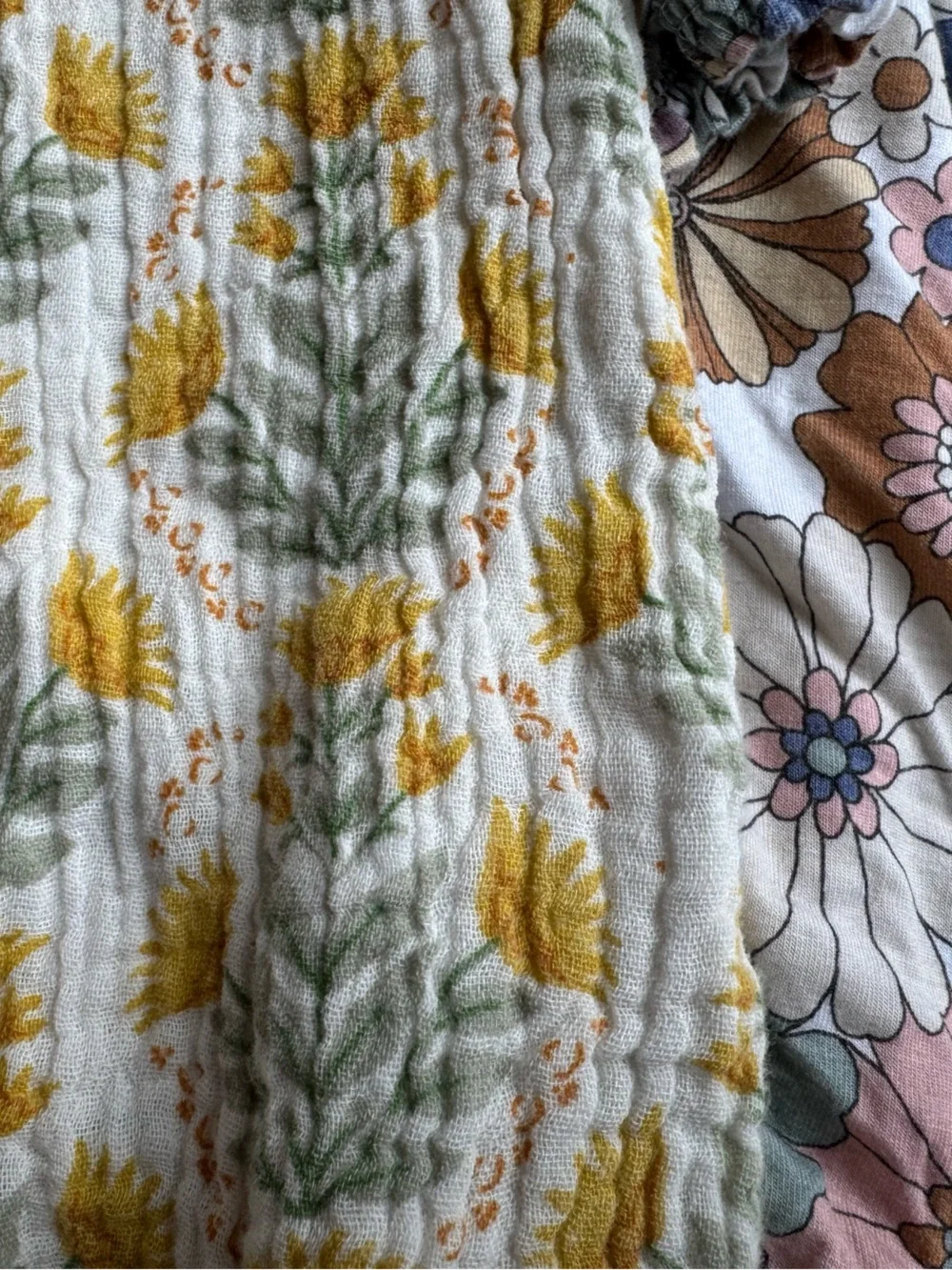 Bundle of 2 Angel Dear Floral Rompers Jumpsuits